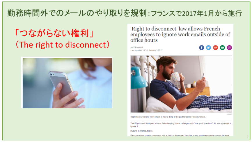 図５．勤務時間外の連絡を規制する「つながらない権利」とは？