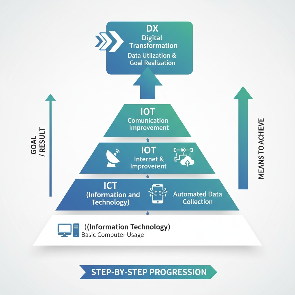 DX・ICT・IoTの関係性