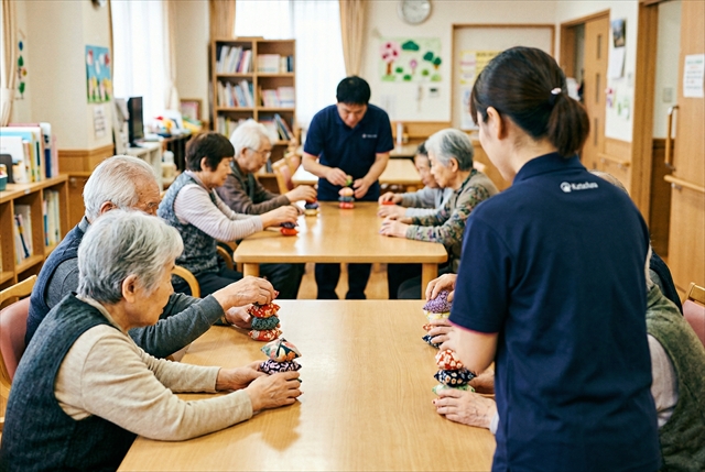 お手玉積み上げ