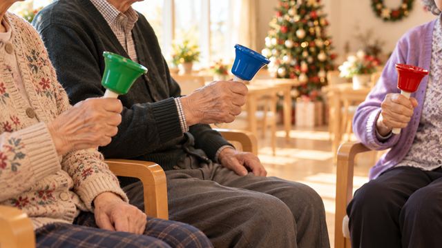 介護施設のクリスマスレク ジングルベルのリズム体操